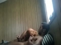 Amateur dark pair is fond of fucking in perverted missionary position
